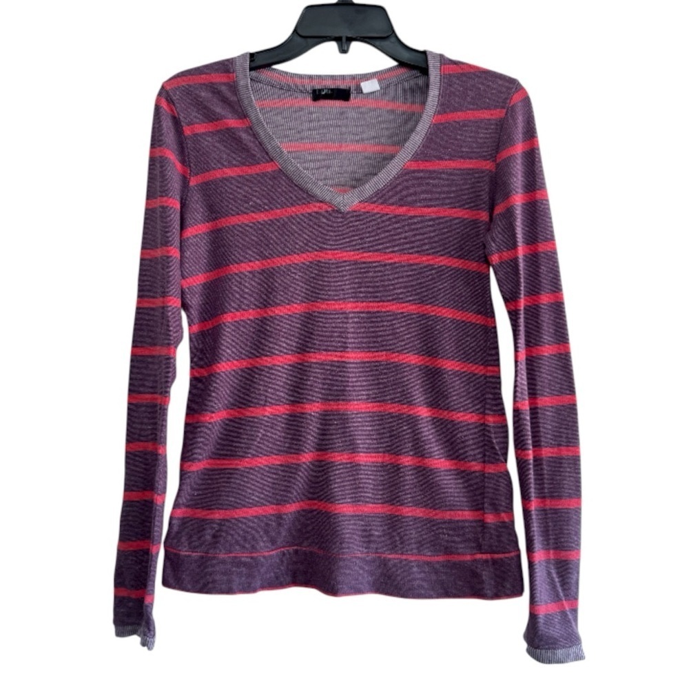 Vintage Y2K BDG Urban Outfitters Striped Long Sleeve V-Neck Knit - Picture 2 of 6